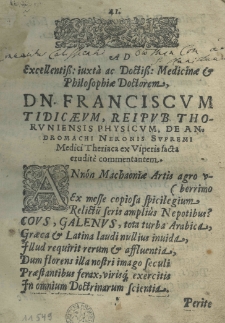 De theriaca et ejus utilitate