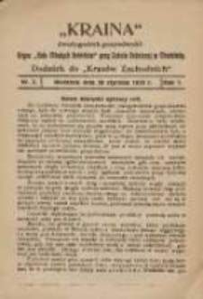 Kraina: dwutygodnik gospodarski: oficjalny organ "Koła Młodych Rolników" przy Szkole Rolniczej w Chodzieży: dodatek do "Kresów Zachodnich" 1928.01.29 R.1 Nr2
