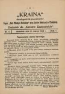 Kraina: dwutygodnik gospodarski: oficjalny organ "Koła Młodych Rolników" przy Szkole Rolniczej w Chodzieży: dodatek do "Kresów Zachodnich" 1928.03.25 R.1 Nr6