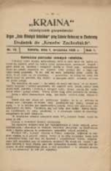 Kraina: dwutygodnik gospodarski: oficjalny organ "Koła Młodych Rolników" przy Szkole Rolniczej w Chodzieży: dodatek do "Kresów Zachodnich" 1928.09.01 R.1 Nr12