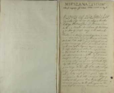 List do Augusta II króla Polski od Jana Aleksandra Lipskiego kard. podlanclerzego kor. 07.10.1743