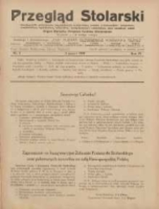 Przegląd Stolarski: dwutygodnik poświęcony zagadnieniom architektury wnętrz a mianowicie: stolarstwu, rzeźbiarstwu, tapicerstwu, tokarstwu, koszykarstwu, zdobnictwu oraz handlowi mebli: organ Związku Polskich Cechów Stolarskich 1930.03.01 R.4 Nr5
