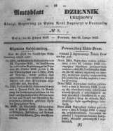 Amtsblatt der K&ouml;niglichen Regierung zu Posen. 1843.02.21 Nro.8
