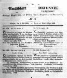 Amtsblatt der K&ouml;niglichen Regierung zu Posen. 1843.05.09 Nro.19