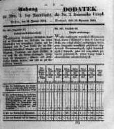Dodatek do Nr. 3. Dziennika Urzęd. Poznań, dnia 16. Stycznia 1844