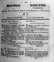Amtsblatt der Königlichen Regierung zu Posen. 1844.05.28 Nro.22