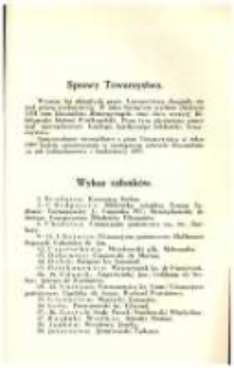 Sprawy Towarzystwa. Wykaz członków