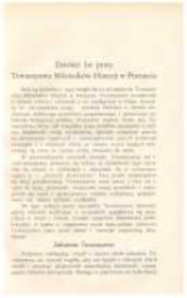 Dziesięć lat pracy Towarzystwa Miłośników Historji w Poznaniu