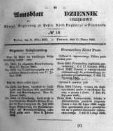 Amtsblatt der Königlichen Regierung zu Posen. 1845.03.11 Nro. 10