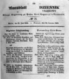 Amtsblatt der Königlichen Regierung zu Posen. 1845.06.24 Nro.25