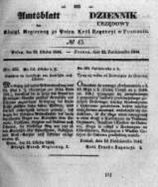 Amtsblatt der Königlichen Regierung zu Posen. 1844.10.22 Nro.43