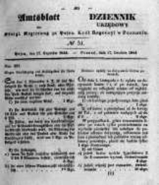 Amtsblatt der Königlichen Regierung zu Posen. 1844.12.17 Nro.51