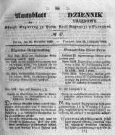 Amtsblatt der Königlichen Regierung zu Posen. 1845.11.25 Nro.47