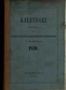 Kalendarz wydawany przez Obserwatoryum Astronomiczne Warszawskie na rok 1859.