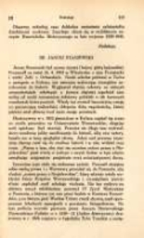 Nekrologi. dr Janusz Staszewski