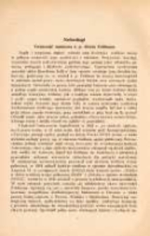 Twórczość naukowa ś. p. Józefa Feldmana