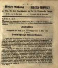 Dodatek Pierwszy do Nr. 20. Dziennika Urzęd. Poznań, 20.Maja 1851