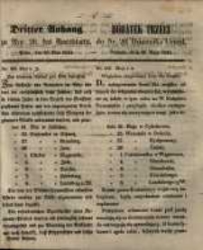 Dodatek Trzeci do Nr. 20. Dziennika Urzęd. Poznań, 20.Maja 1851