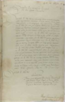 List Marii Eleonory księżnej pruskiej do króla Zygmunta III, Królewiec 18.09.1598