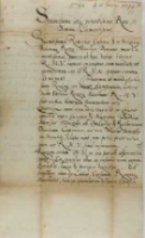 List Karola księcia mürsterberskiego do króla Zygmunta III, Oleśnica 12.01.1599