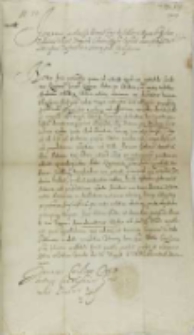 Dekret Jana Karola Chodkiewicza wojewody wileńskiego, hetmana wielkiego litewskiego, komisarza głównego Inflant w sprawie Joachima Rigemana konsula ryskiego z Jędrzejem Schillingiem, Wenda 12.08.1619