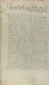 Dekret Jana Karola Chodkiewicza wojewody wileńskiego, hetmana wielkiego litewskiego w sprawie konfliktu Fizjusz rektora jezuickiego z obywatelami ryskimi, Wenda 23.01.1605