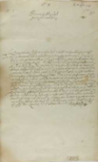 List Jana Zamoyskiego kanclerza wielkiego koronnego do króla Zygmunta III, Zamość 23.12.1598