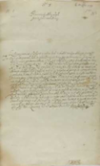 List Jana Zamoyskiego kanclerza wielkiego koronnego do króla Zygmunta III, Zamość 23.12.1598