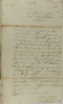 List Jana potockiego dokróla Zygmunta III, Latyczów 13.12.1603