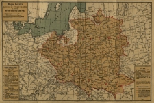 Mapa Polski w granicach z roku 1772 (przed I-szym rozbiorem). W 100-letnią rocznicę rozbioru Polski