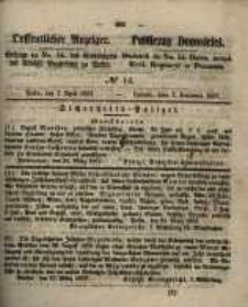 Oeffentlicher Anzeiger. 1857.04.07 Nro.14