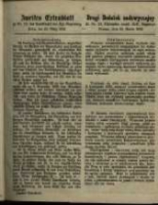 Drugi Dodatek nadzwyczajny do Nr. 12 Dziennika urzęd. Król. Regencyi. Poznań, dnia 25. Marca 1862.