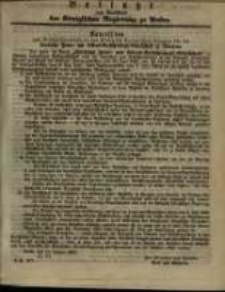 Beilage zum Amtsblatt der Könglichen Regierung zu Posen.