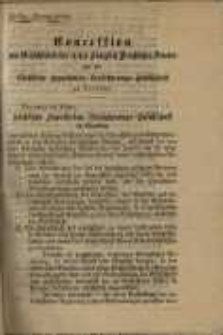Concession zum Geschäftsbetriebe in den Königlich Preußischen Staaten für die Sächsische Hypotheken Versicherungs-Gesellschaft zu Dresden.