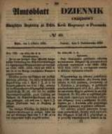 Amtsblatt der K&ouml;niglichen Regierung zu Posen. 1858.10.05 Nro.40
