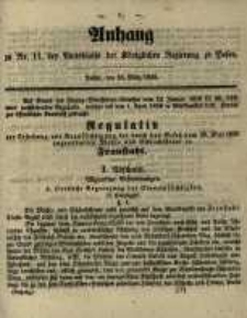 Anhang zu Nr. 11. des Amtsblatts ... Posen, 16. März 1858