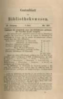 Centralblatt für Bibliothekswesen. 1887.05 Jg.4 heft 5