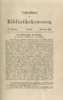 Centralblatt für Bibliothekswesen. 1888.11 Jg.5 heft 11