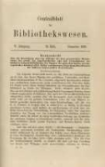 Centralblatt für Bibliothekswesen. 1888.12 Jg.5 heft 12