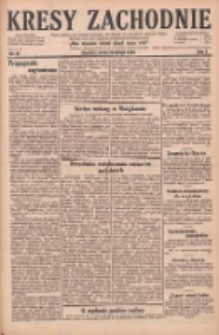 Kresy Zachodnie: pismo poświęcone obronie interesów narodowych na zachodnich ziemiach Polski 1929.02.20 R.7 Nr41