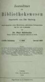 Zentralblatt für Bibliothekswesen. 1914.01 Jg.31 heft 1