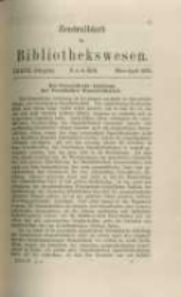 Zentralblatt für Bibliothekswesen. 1920.03-04 Jg.37 heft 3-4