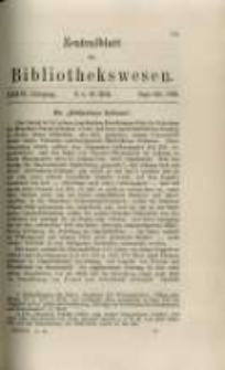 Zentralblatt für Bibliothekswesen. 1919.09-10 Jg.36 heft 9-10
