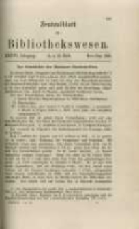 Zentralblatt für Bibliothekswesen. 1919.11-12 Jg.36 heft 11-12