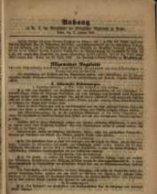 Anhang zu Nro. 3 des Amtsblatts der Königlichen Regierung zu Posen. Posen, den 15. Januar 1861.