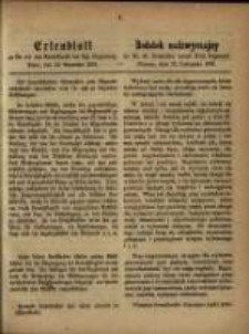 Dodatek nadzwyczajny do Nr. 46. Dziennika urzęd. Król. Regencyi, Poznań, 12. Listopada 1861.