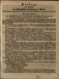 Beilage zum Amtsblatt der Königlichen Regierung zu Posen.