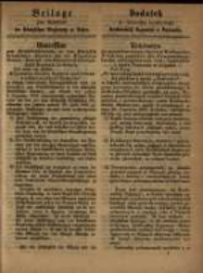 Dodatek do dziennika urzędowego Kr&oacute;lewskiej Regencyi w Poznaniu.