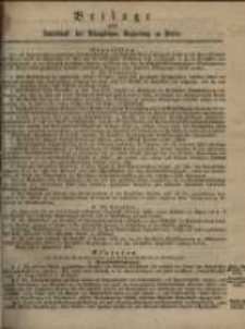 Beilage zum Amtsblatt der Königlichen Regierung zu Posen.