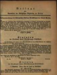 Beilage zum Amtsblatt der Königlichen Regierung zu Posen.